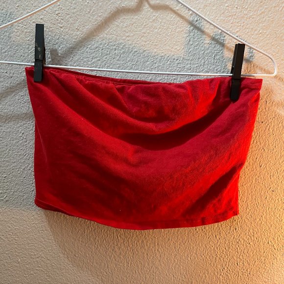 Victoria Secret's PINK Red Strapless Crop Top - Picture 4 of 5